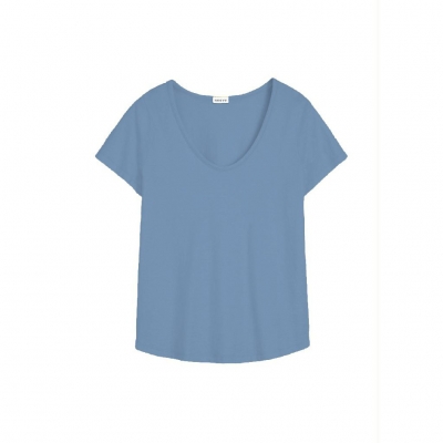 Neeve Tshirt The U-Neck - Denim Blue Neeve Tshirt The U-Neck - Denim Blue